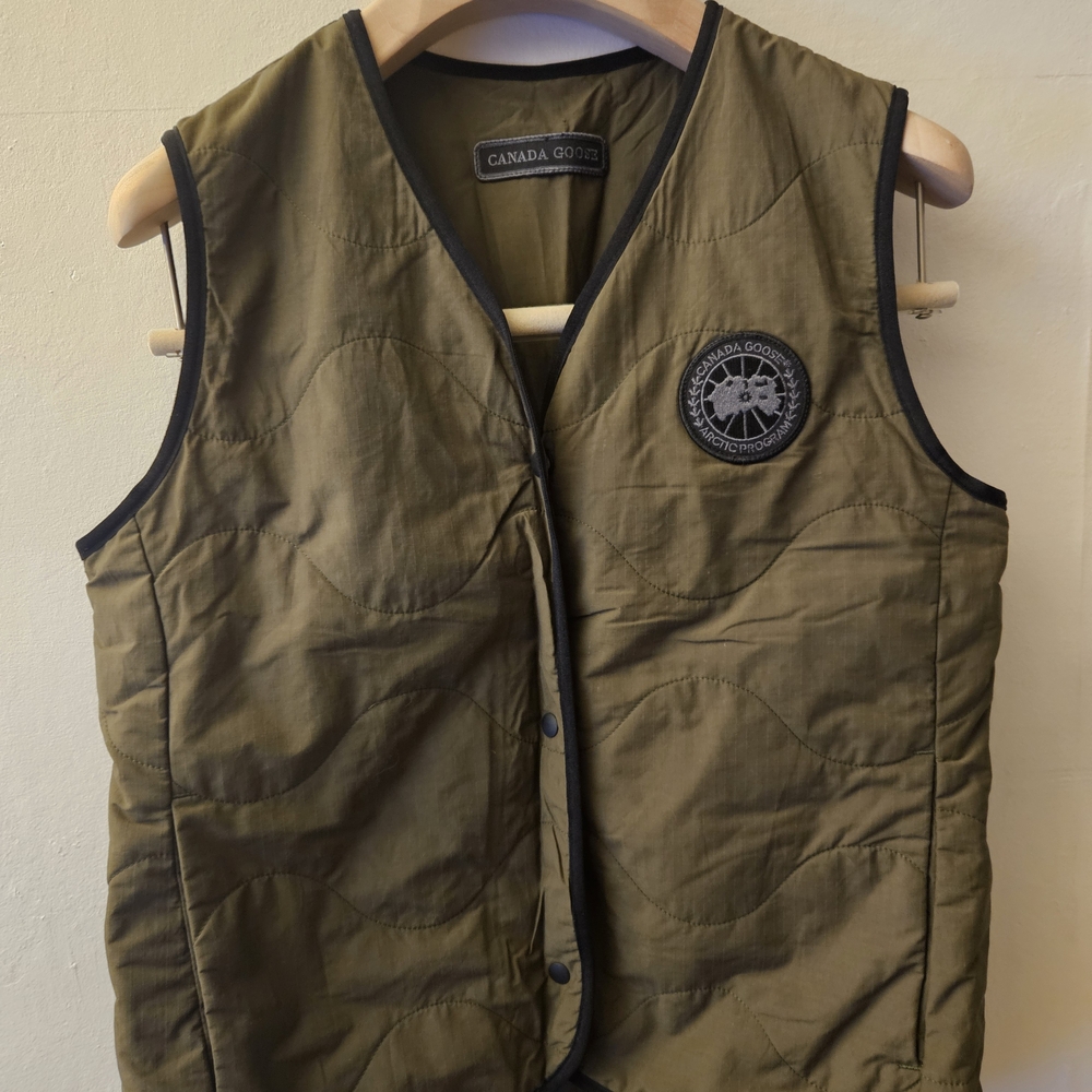 Canada Goose Olive Green Reversible Quilted Vest